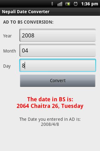 Nepali to english date converter app